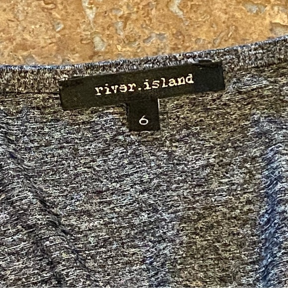 RIVER ISLAND Women Gray Cut Out Waist Midi Dress Size UK 6-Fit Like XS/S - Picture 6 of 8